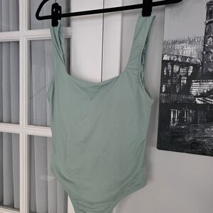 Buru Square Neck Swimsuit In Sea Glass Green